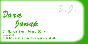dora jonap business card